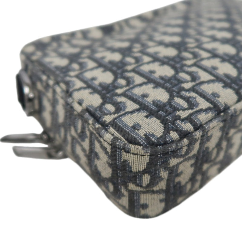 DIOR Oblique BlueCanvas Box Messenger Crossbody Bag