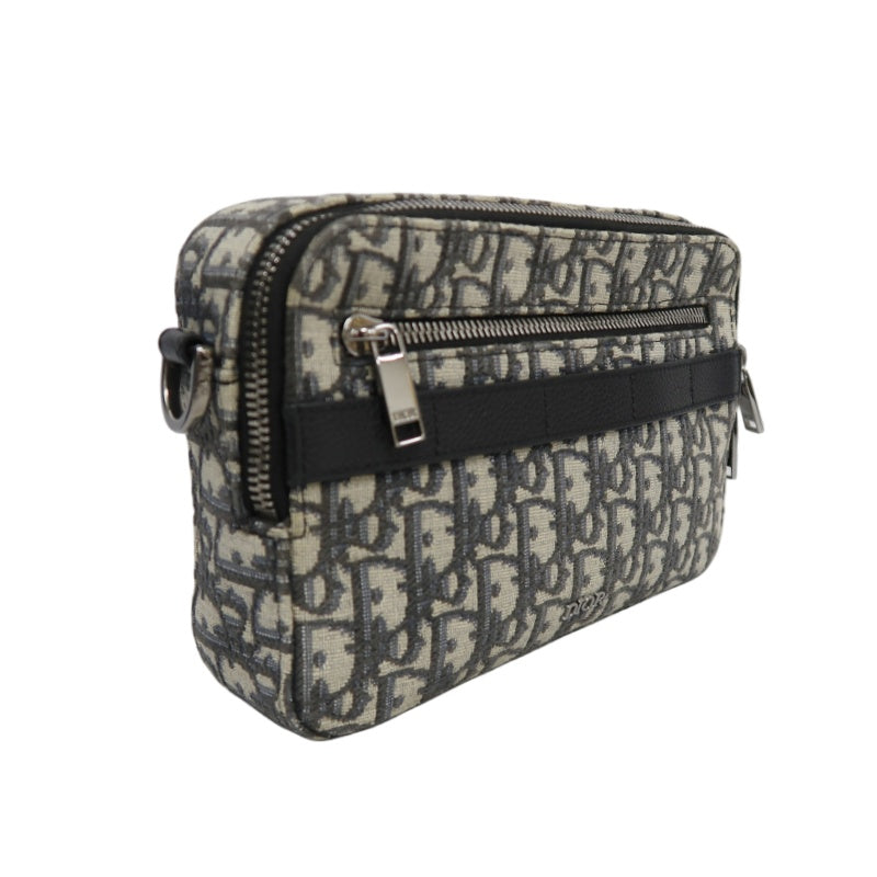 DIOR Oblique BlueCanvas Box Messenger Crossbody Bag
