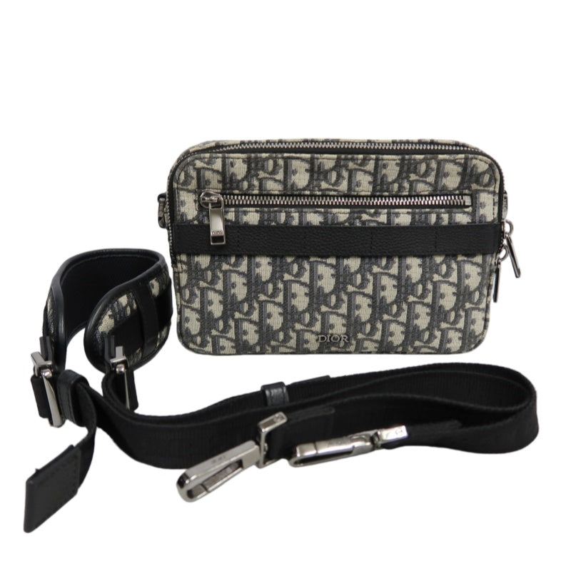 DIOR Oblique BlueCanvas Box Messenger Crossbody Bag