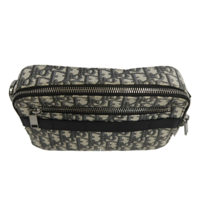 DIOR Oblique BlueCanvas Box Messenger Crossbody Bag
