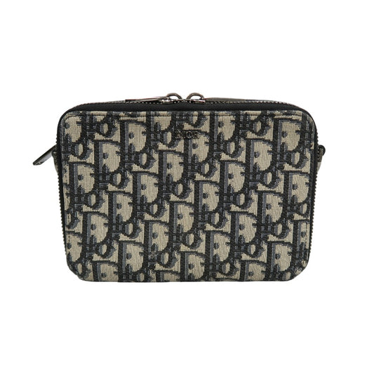 DIOR Oblique Blue Canvas Crossbody Bag