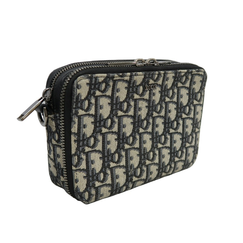 DIOR Oblique Blue Canvas Crossbody Bag
