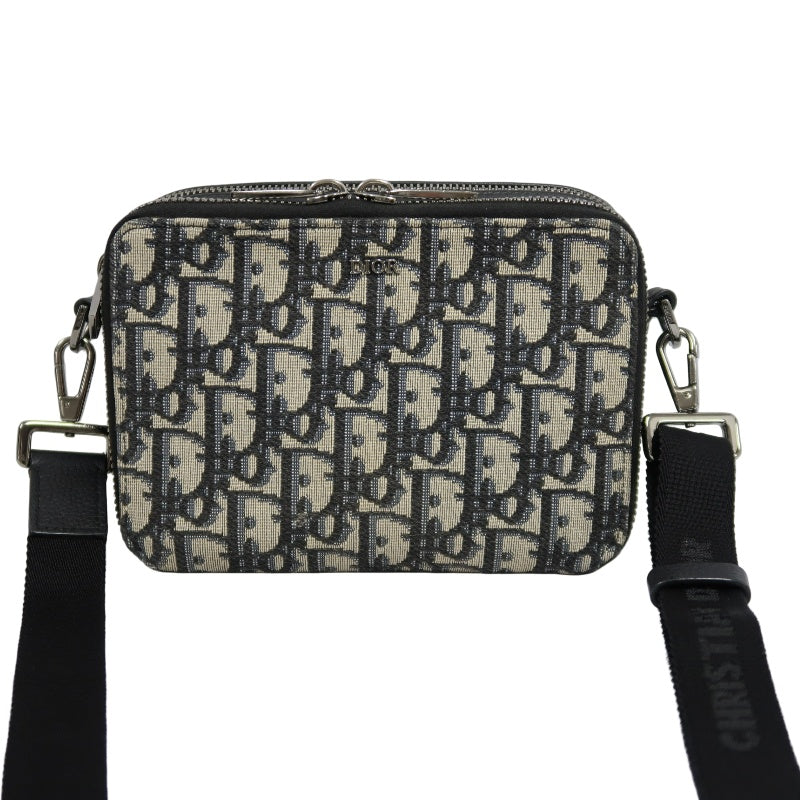 DIOR Oblique Blue Canvas Crossbody Bag