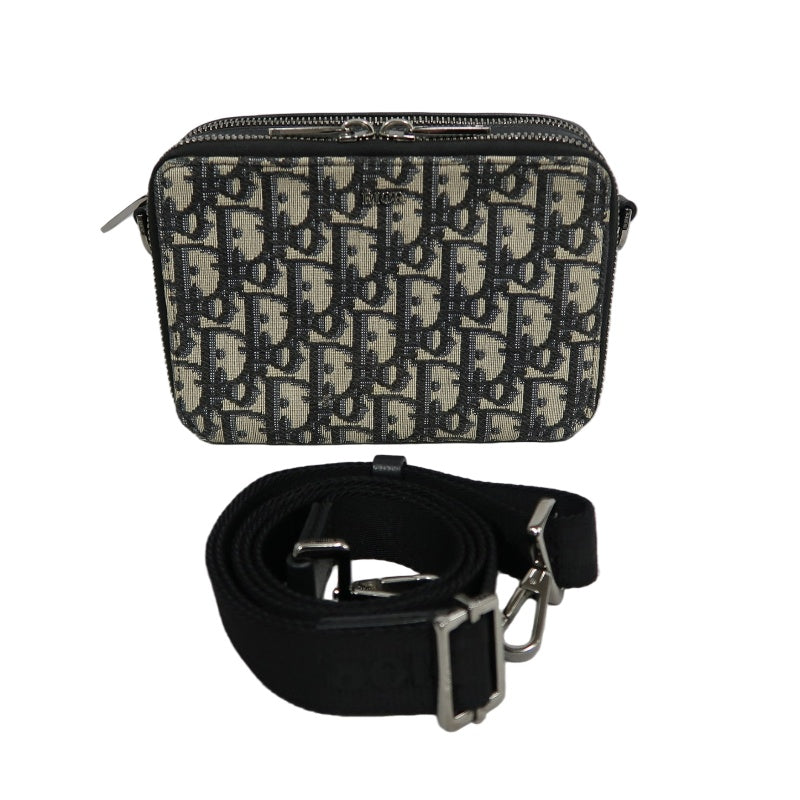 DIOR Oblique Blue Canvas Crossbody Bag