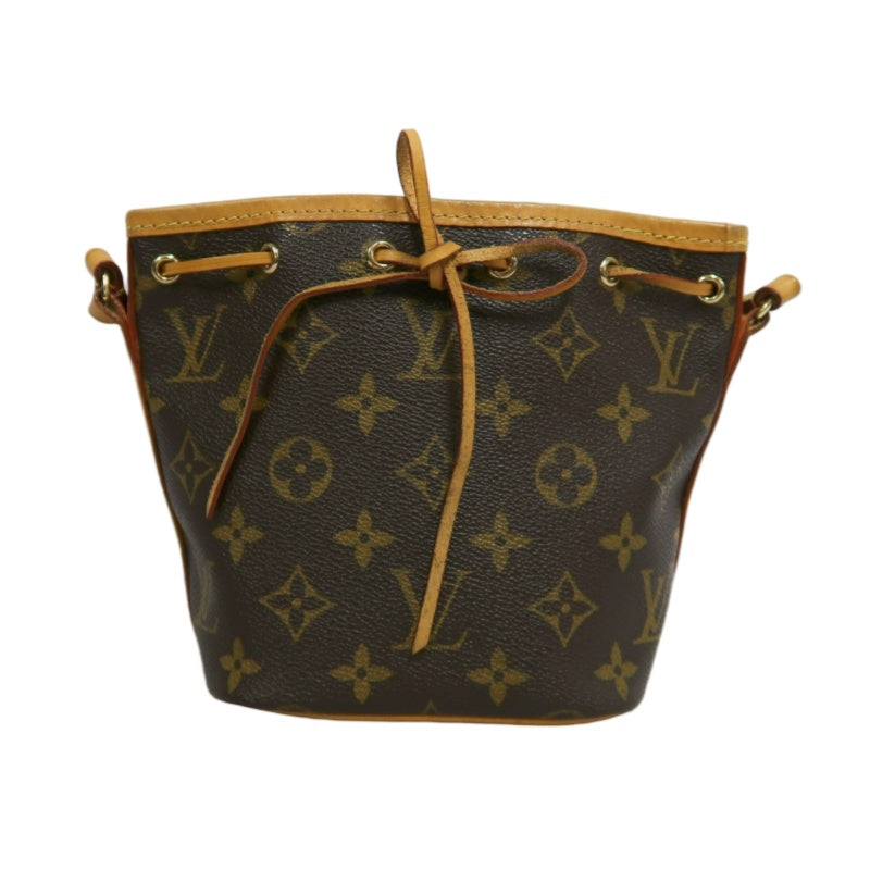LOUISVUITTON Nano Noe Monogram Brown PVC Drawstring Bucket Shoulder Bag