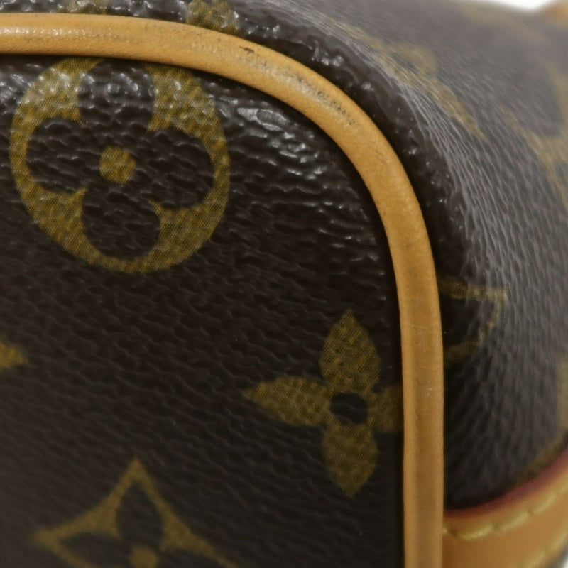 LOUISVUITTON Nano Noe Monogram Brown PVC Drawstring Bucket Shoulder Bag
