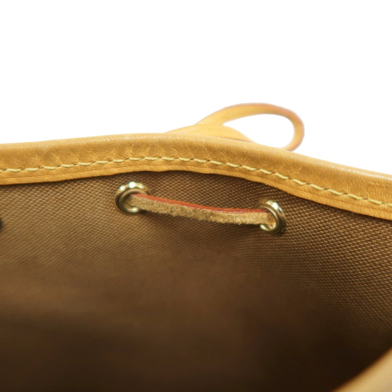 LOUISVUITTON Nano Noe Monogram Brown PVC Drawstring Bucket Shoulder Bag