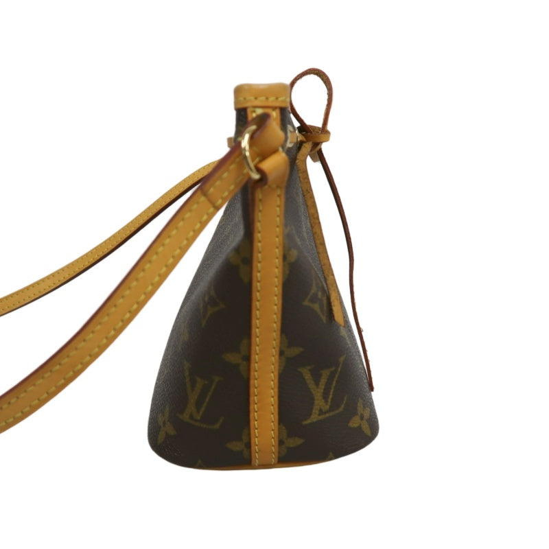 LOUISVUITTON Nano Noe Monogram Brown PVC Drawstring Bucket Shoulder Bag