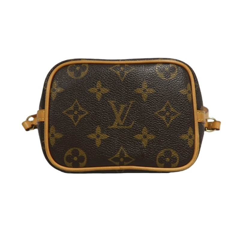 LOUISVUITTON Nano Noe Monogram Brown PVC Drawstring Bucket Shoulder Bag