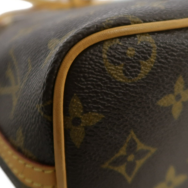 LOUISVUITTON Nano Noe Monogram Brown PVC Drawstring Bucket Shoulder Bag