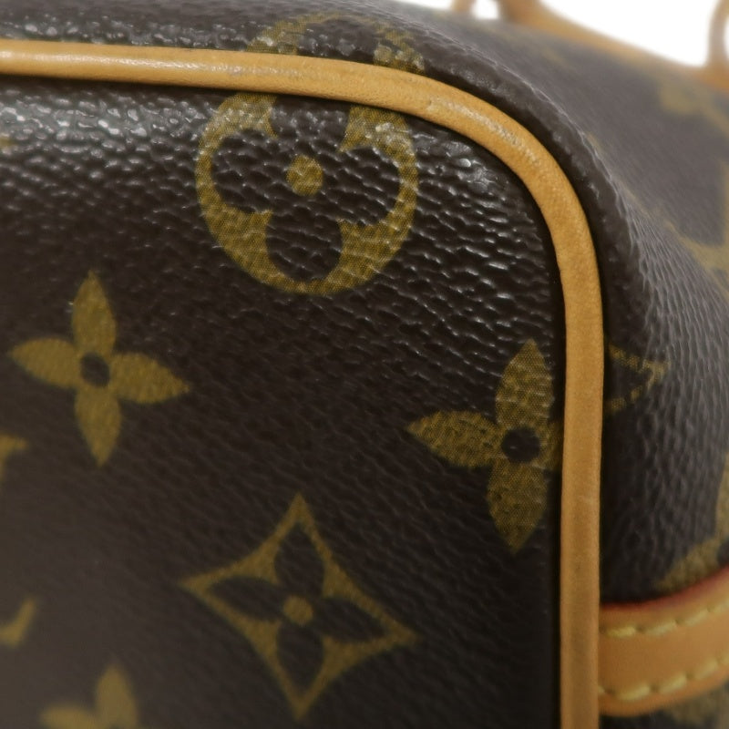 LOUISVUITTON Nano Noe Monogram Brown PVC Drawstring Bucket Shoulder Bag
