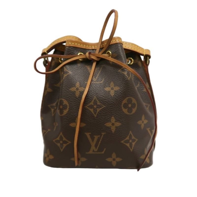 LOUISVUITTON Nano Noe Monogram Brown PVC Drawstring Bucket Shoulder Bag