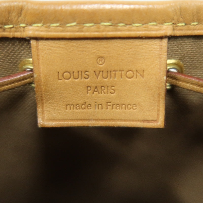 LOUISVUITTON Nano Noe Monogram Brown PVC Drawstring Bucket Shoulder Bag