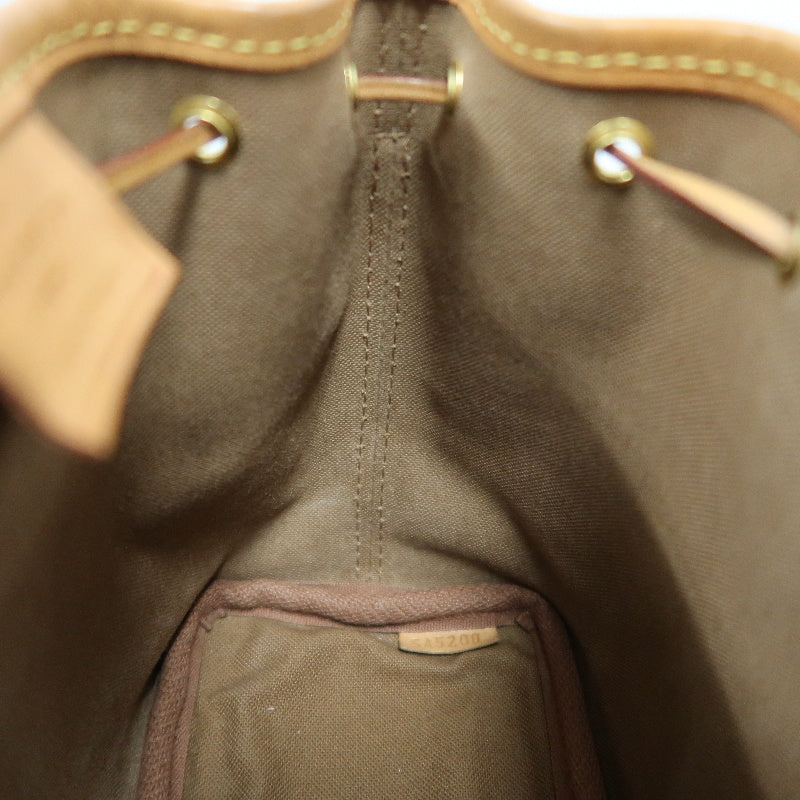 LOUISVUITTON Nano Noe Monogram Brown PVC Drawstring Bucket Shoulder Bag
