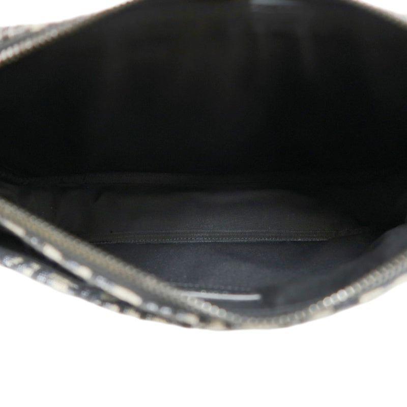 DIOR Oblique Navy Canvas Crossbody Bag With Silver Hardware