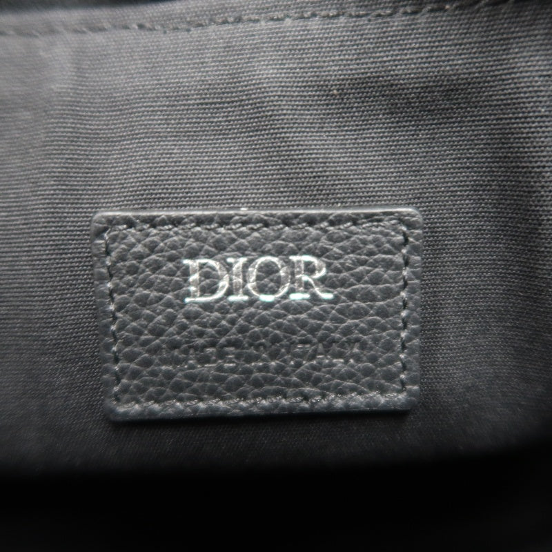 DIOR Oblique Navy Canvas Crossbody Bag With Silver Hardware