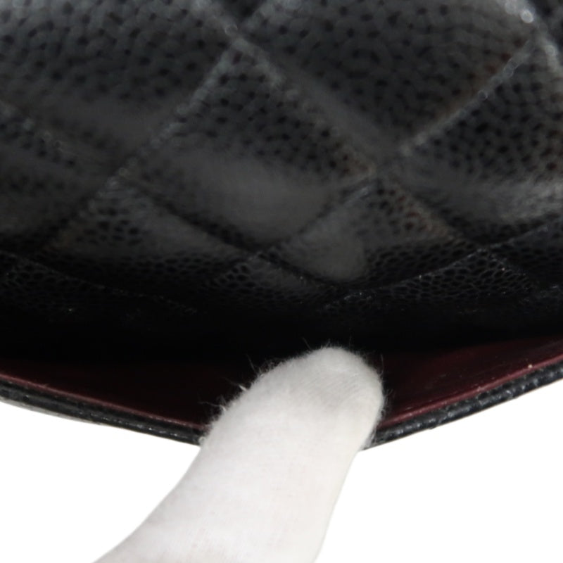 CHANEL Classic Flap Black Caviar Leather Quilted Flap Shoulder Bag With Silever Hardware