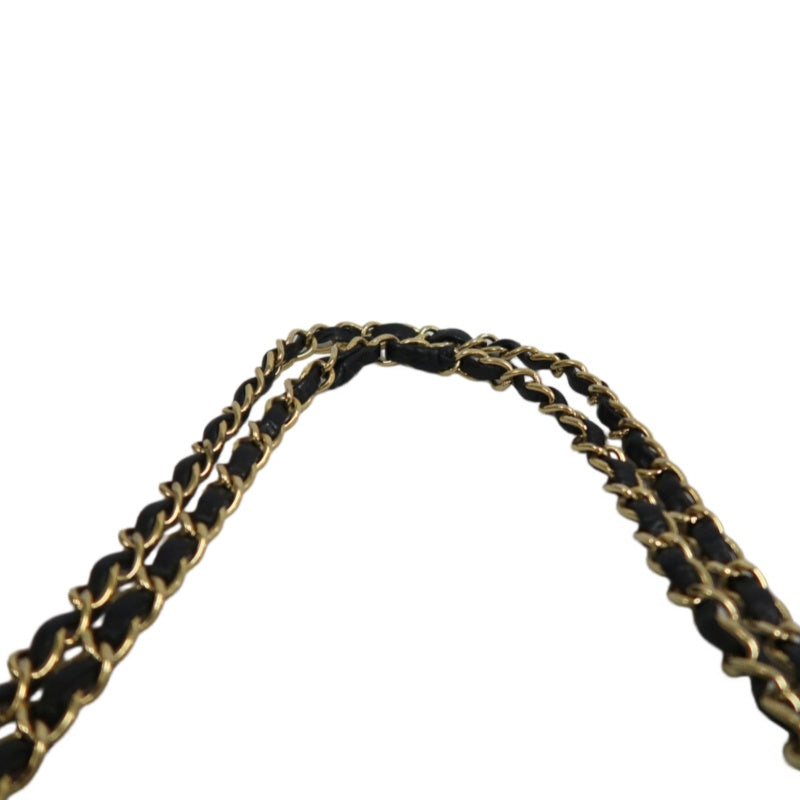 CHANEL Classic Flap Black Lambskin Quilted Flap Shoulder Bag With Gold Hardware