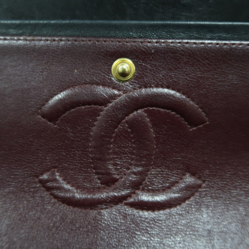 CHANEL Classic Flap Black Lambskin Quilted Flap Shoulder Bag With Gold Hardware