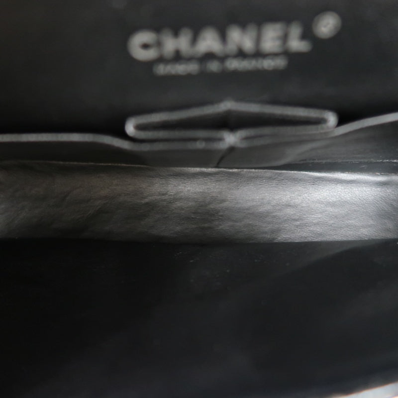 CHANEL Classic Flap Black Caviar Leather Quilted Flap Shoulder Bag With Gold Hardware