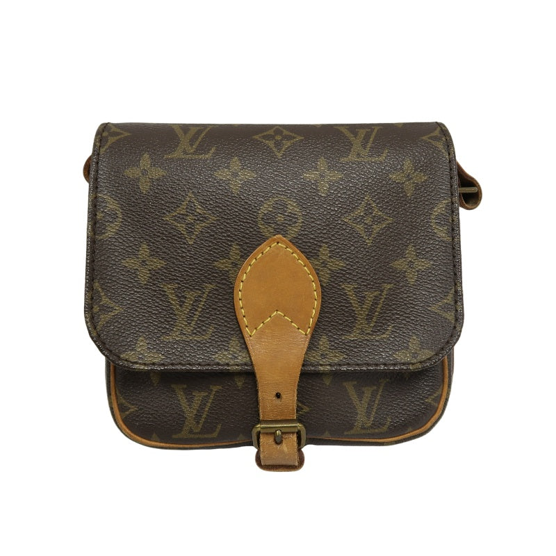LOUIS VUITTON Monogram Mini Cartouchiere Shoulder Bag Brown PVC