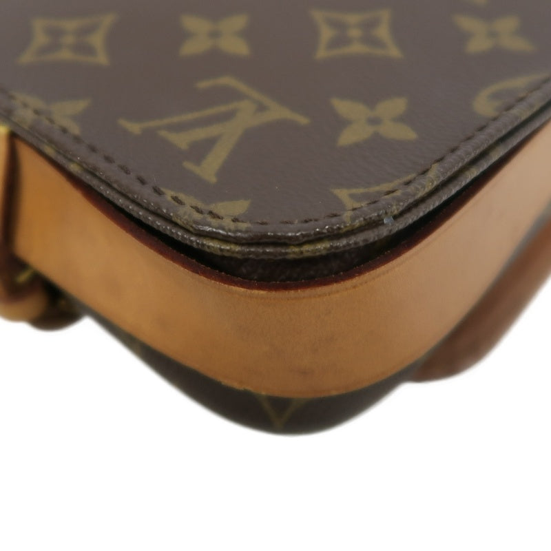 LOUIS VUITTON Monogram Mini Cartouchiere Shoulder Bag Brown PVC