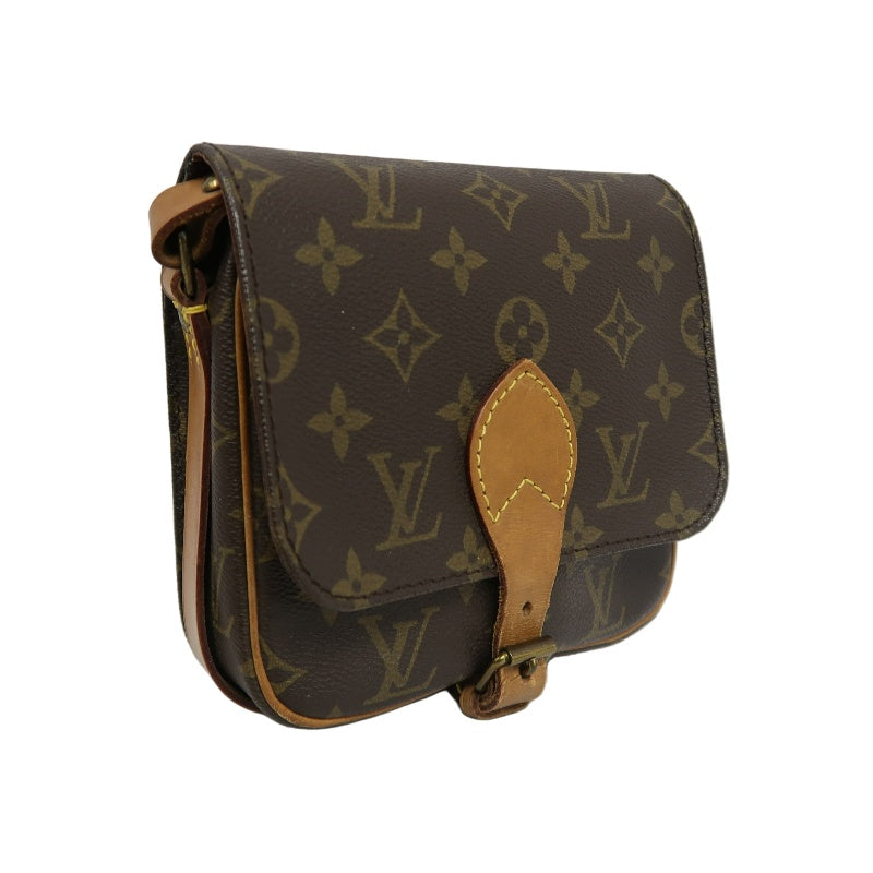 LOUIS VUITTON Monogram Mini Cartouchiere Shoulder Bag Brown PVC