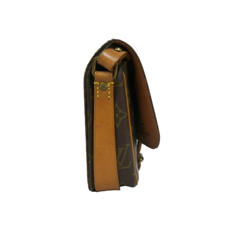 LOUIS VUITTON Monogram Mini Cartouchiere Shoulder Bag Brown PVC