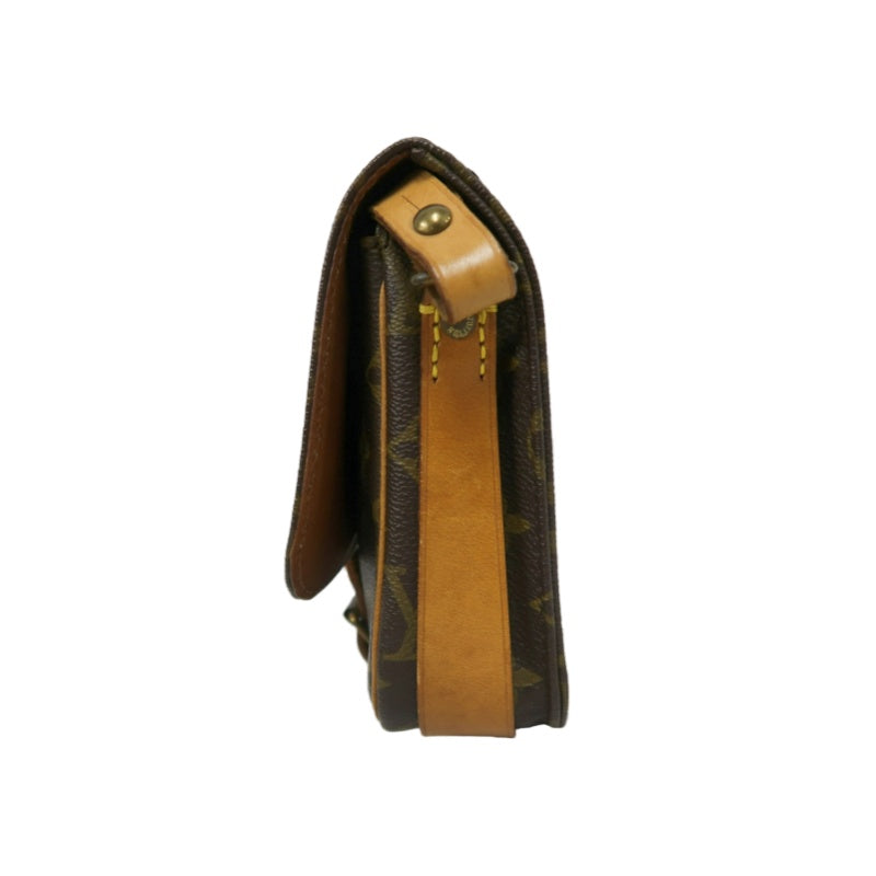LOUIS VUITTON Monogram Mini Cartouchiere Shoulder Bag Brown PVC