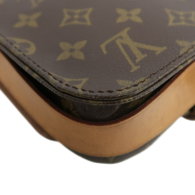 LOUIS VUITTON Monogram Mini Cartouchiere Shoulder Bag Brown PVC