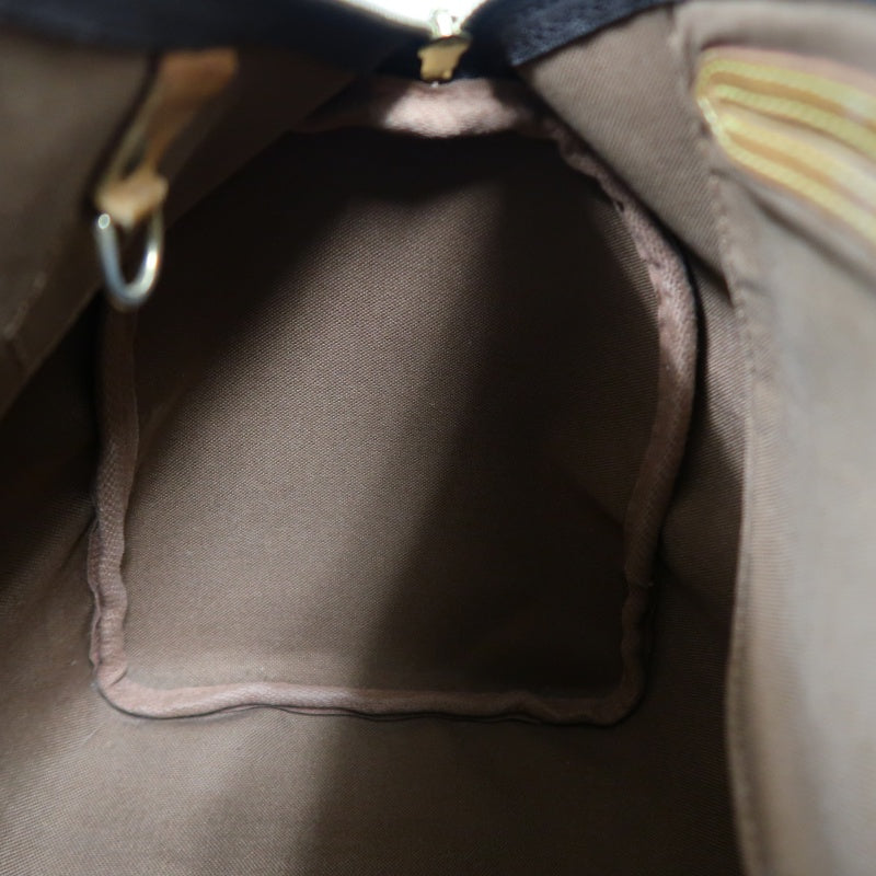 LOUIS VUITTON Monogram Speedy 30 Handbag Canvas Cowhide Brown Gold Hardware