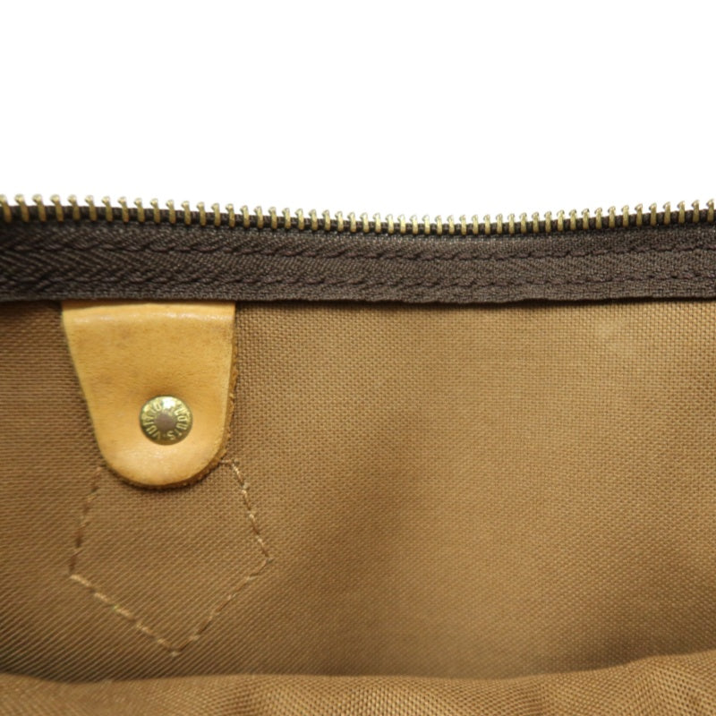 LOUIS VUITTON Monogram Speedy 30 Handbag Canvas Cowhide Brown Gold Hardware