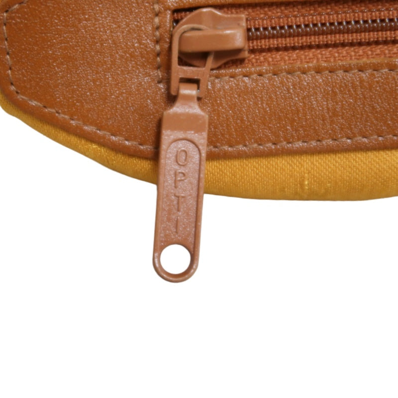 MCM Visetos Classic Monogram Camel Brown Drawstring Bucket Shoulder Crossbody Bag With Leather Trim, Gold Hardware