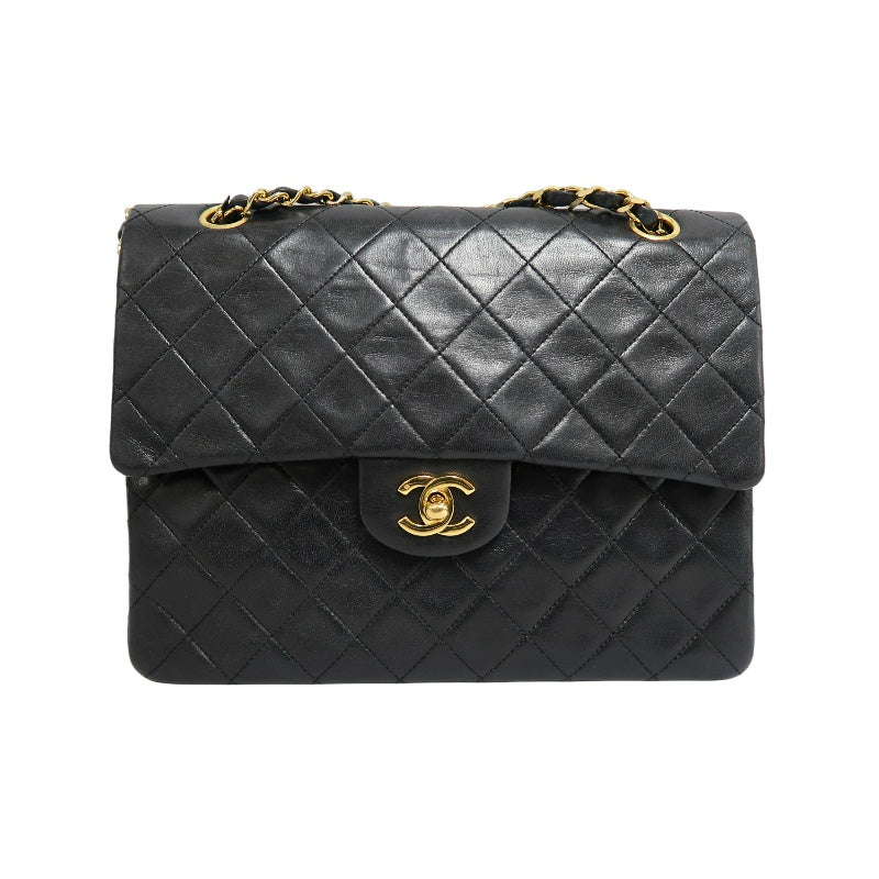 CHANEL Classic Maxi Jumbo Quilted Lambskin Double Flap Chain Shoulder Bag Black Soft Calfskin Gold CC Turnlock Hardware Spacious Capacity Iconic Vintage Timeless Classic Bag