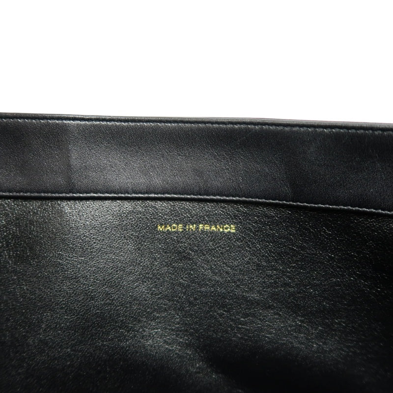 CHANEL XL Embossed CC Logo Lambskin Tote Bag Black Soft Calfskin Gold Hardware Chain Strap Spacious Vintage Iconic Classic Shopping Commute Bag