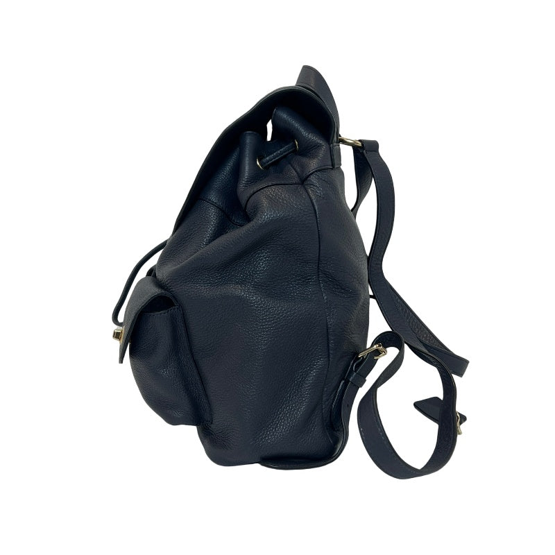 COACH Full Grain Pebbled Leather Backpack Black Calfskin Gold Hardware Front Twist Lock Pocket Spacious Casual Daily Commute Classic Design