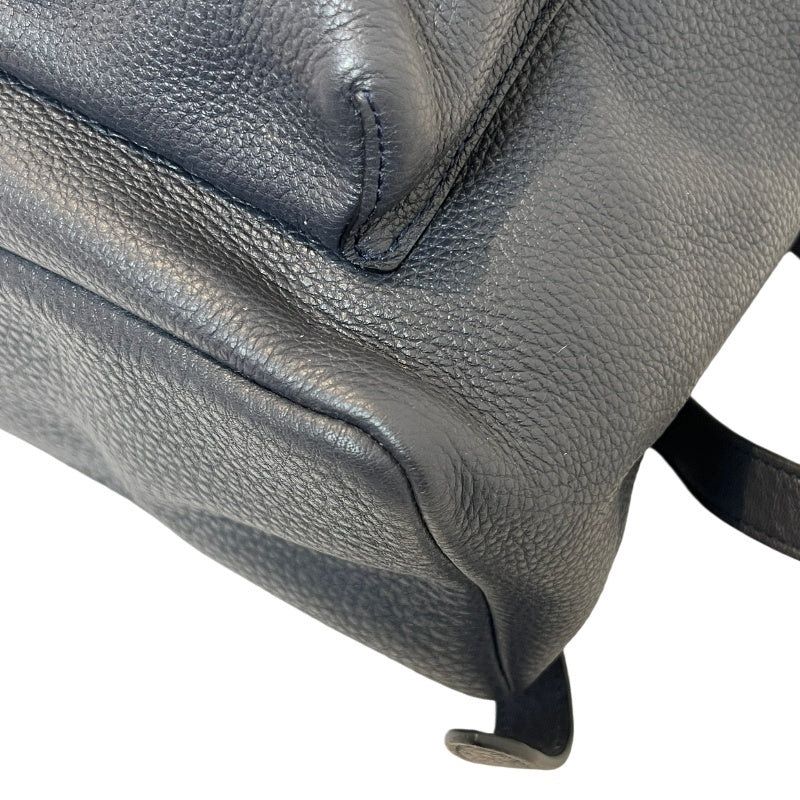 COACH Full Grain Pebbled Leather Backpack Black Calfskin Gold Hardware Front Twist Lock Pocket Spacious Casual Daily Commute Classic Design