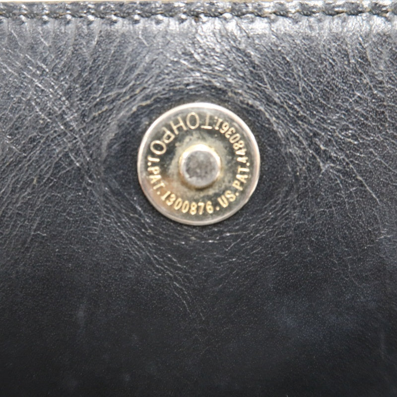 CELINE Macadam PVC Shoulder Bag Dark Brown Gold-Tone Hardware