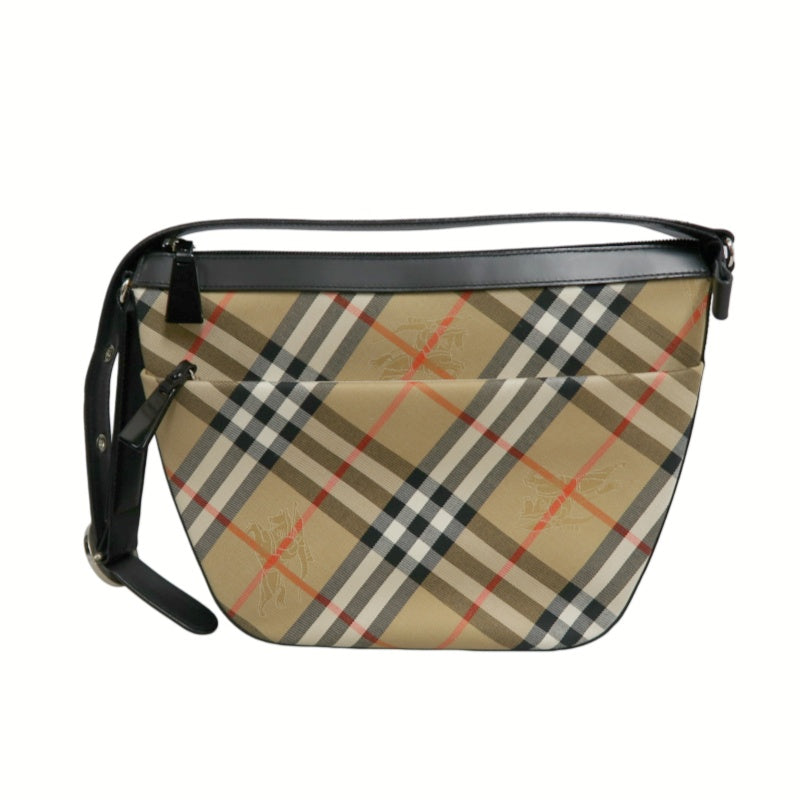 BURBERY  Check PVC Handbag Brown