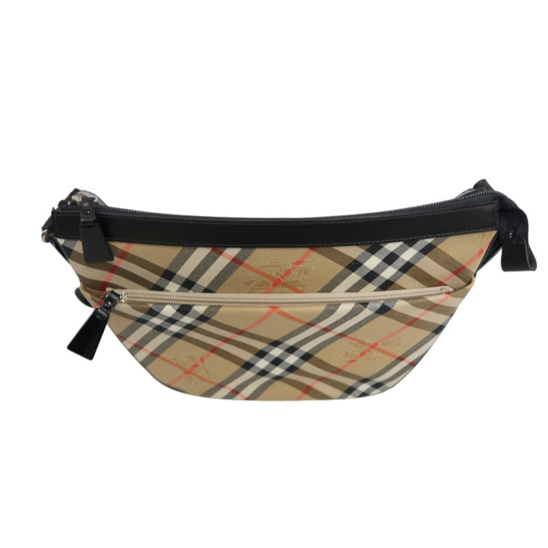 BURBERY  Check PVC Handbag Brown