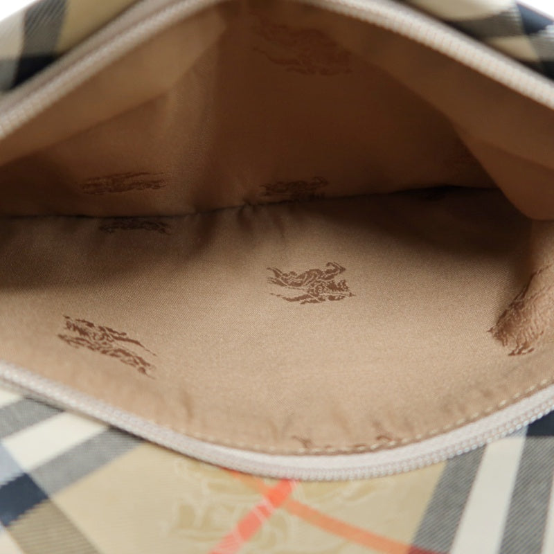 BURBERY  Check PVC Handbag Brown