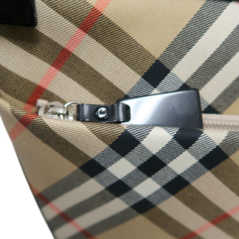 BURBERY  Check PVC Handbag Brown