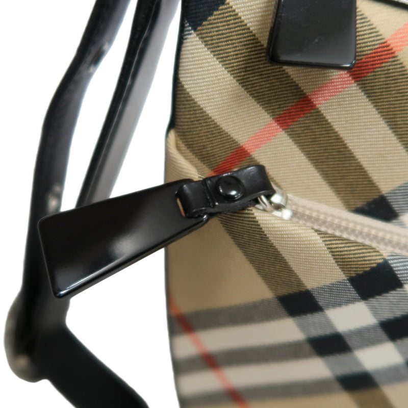 BURBERY  Check PVC Handbag Brown