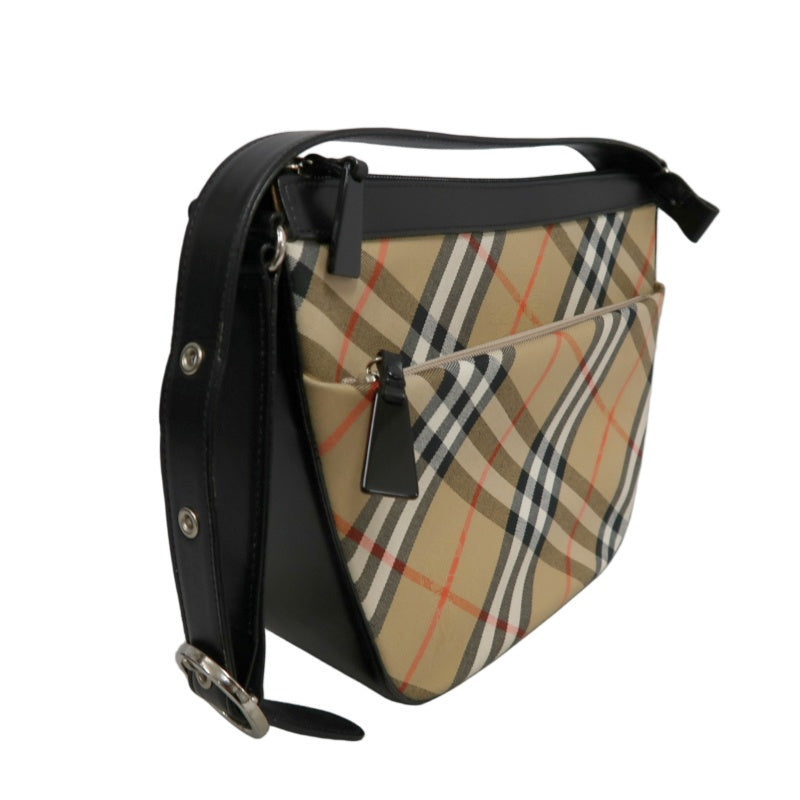 BURBERY  Check PVC Handbag Brown
