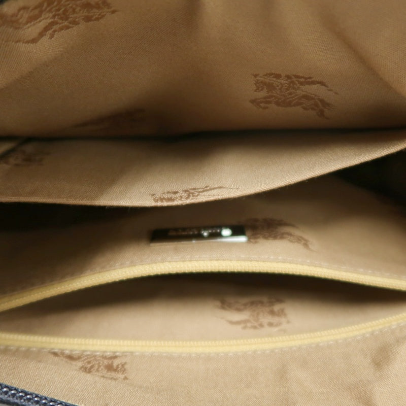 BURBERY  Check PVC Handbag Brown
