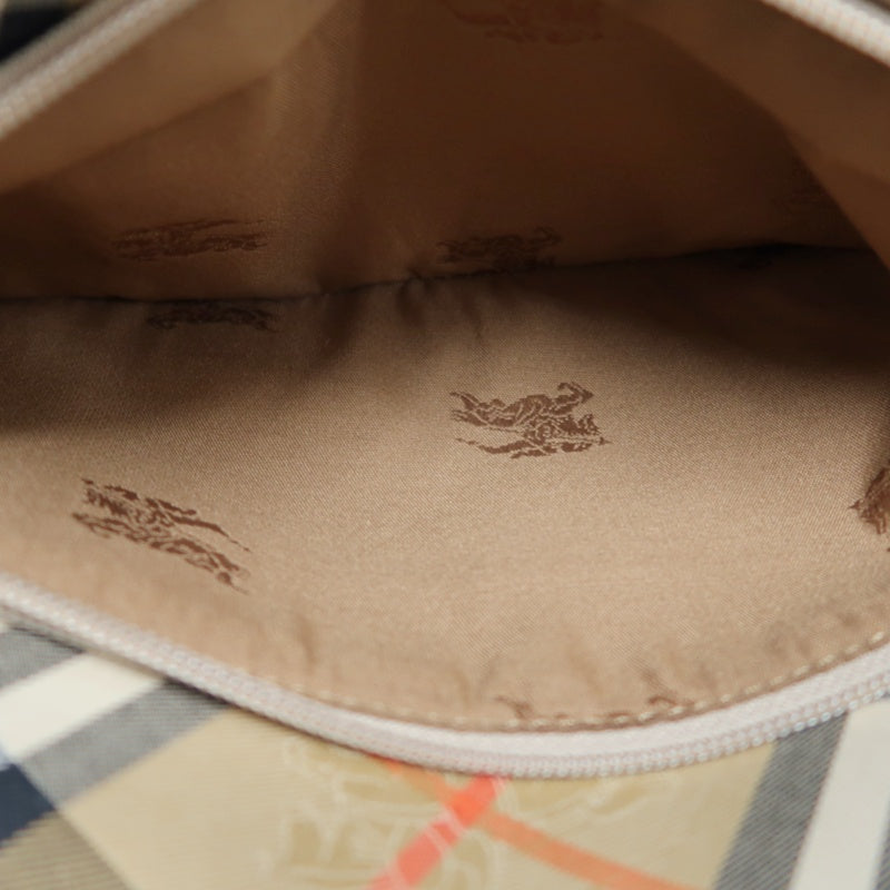 BURBERY  Check PVC Handbag Brown