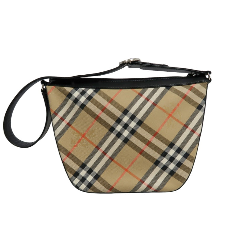 BURBERY  Check PVC Handbag Brown