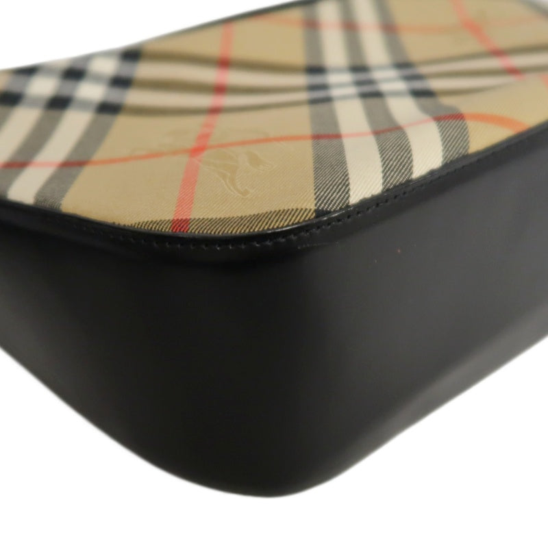 BURBERY  Check PVC Handbag Brown