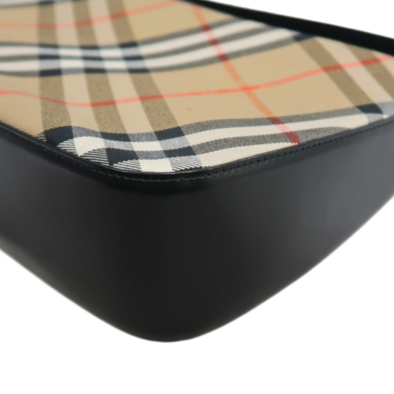 BURBERY  Check PVC Handbag Brown
