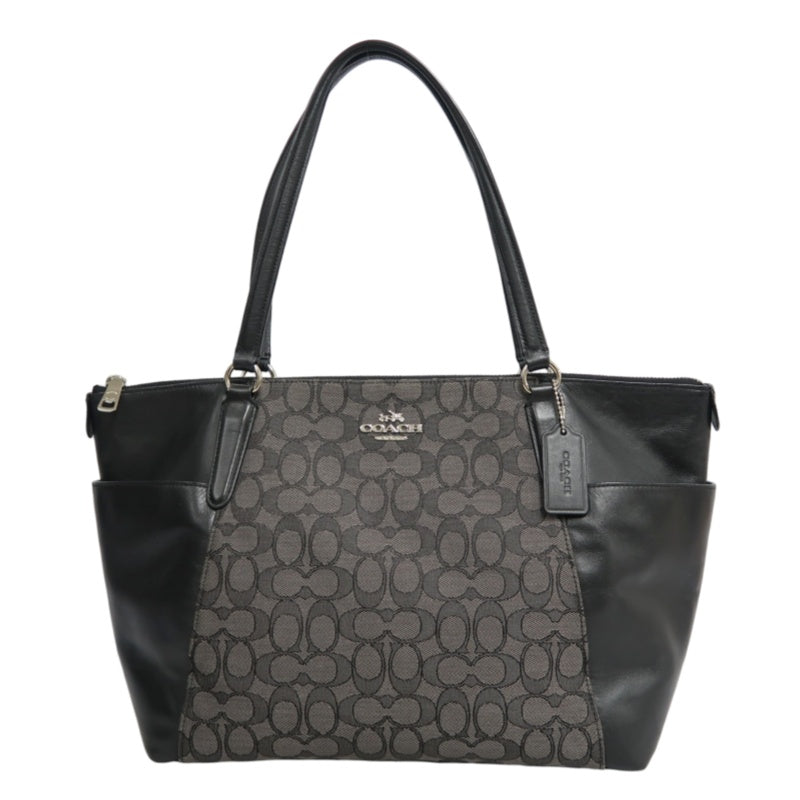 COACH Signature Canvas Tote Shoulder Bag black